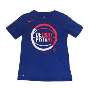 Nike Kids Blue Detroit Pistons Tee, Size S
